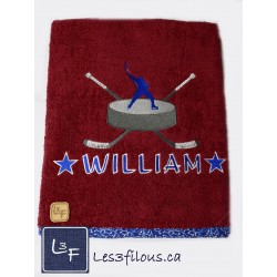 Hockey Drap de Bain Brodé et Personnalisé DRA-028