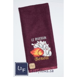 Quilles Serviette de Bowling boule de feu BOW-017