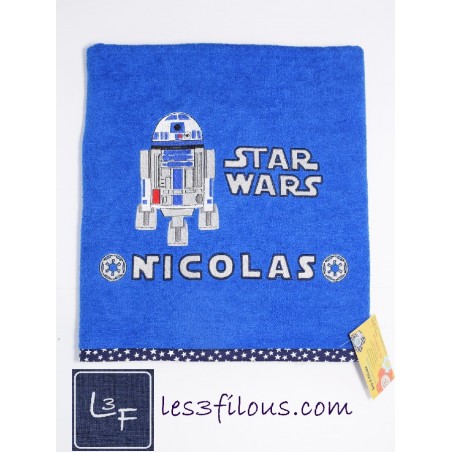 R2D2 Drap de Bain Brodé et Personnalisé DRA-072