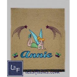Fée Clochette Drap de Bain Brodé et Personnalisé DRA-074