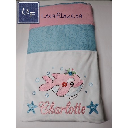 Baleine Couverture Ultra-Douce Brodée et Personnalisée CUD-101