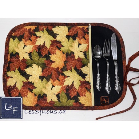 Feuilles d'automne Napperon Prêt à Broder NAP-209P