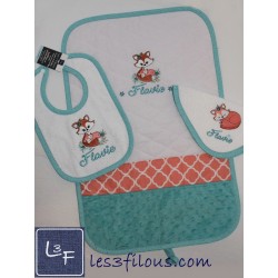 Renard Serviette Capuchon Brodée et Personnalisée DOU-088