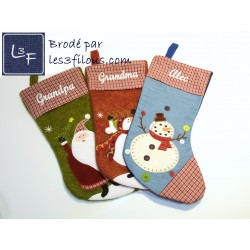 Bas de Noel Service de Broderie  BRO-099
