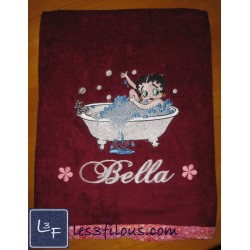 Betty Boop Drap de Bain Brodé et Personnalisé DRA-175