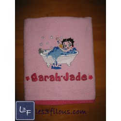 Betty Boop Drap de Bain Brodé et Personnalisé DRA-175