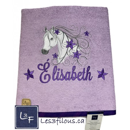 Cheval Drap de Bain Brodé et Personnalisé DRA-013