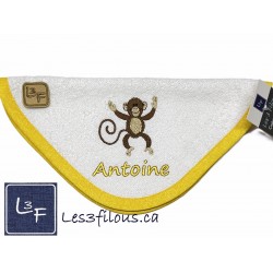 Petits Singes Drap de Bain Brodé et Personnalisé DRA-015