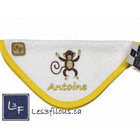 Singe Débarbouillette Brodée et Personnalisée DEB-099