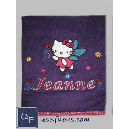 Hello Kitty Drap de Bain Brodé et Personnalisé DRA-113