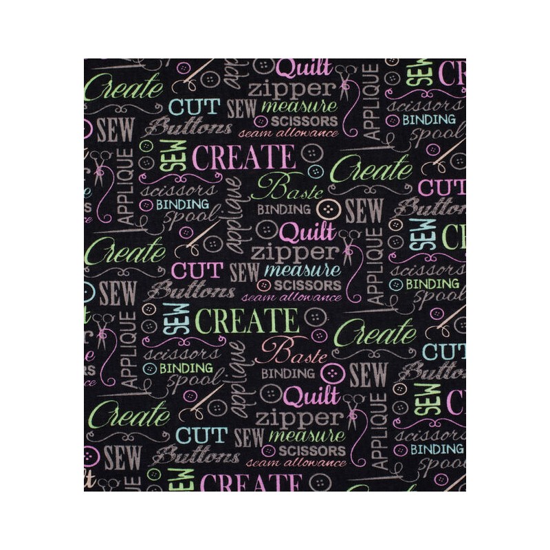 Couture Quilt Sew Zipper Tissu TIS-0791