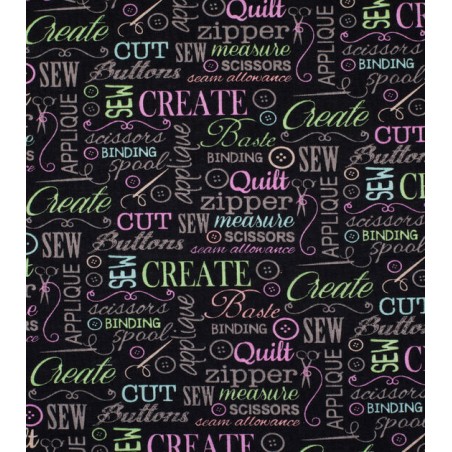 Couture Quilt Sew Zipper Tissu TIS-0791