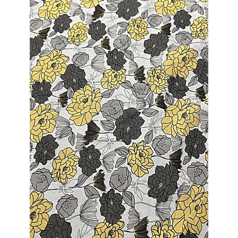 Fleurs Jaunes et Grises TIS-1010*