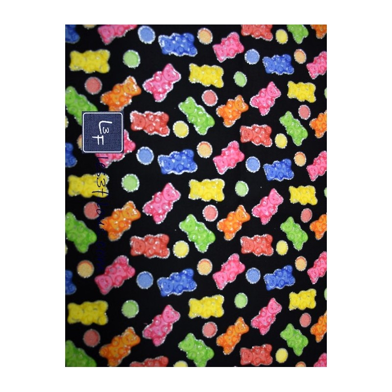 Jujube Ourson en Gélatine avec paillettes Argentées TIS-1281*