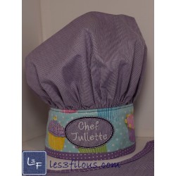 Toque Cupcakes brodée à votre nom TOQ-003