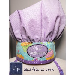 Toque Cupcakes brodée à votre nom TOQ-003