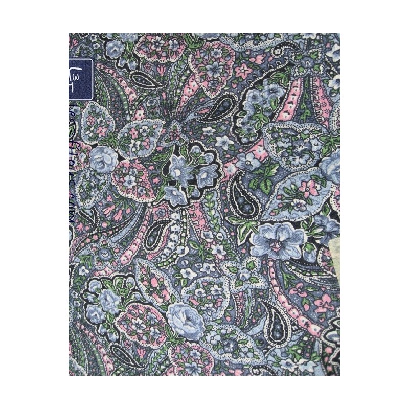 Paisley Fleurs Rose et BleuTIS-1716