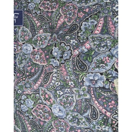 Paisley Fleurs Rose et BleuTIS-1716