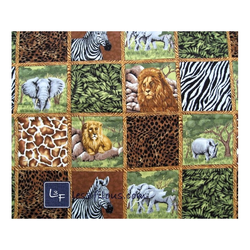 Safari  Jungle Lion Tigre Zebre Elephant Rhinoceros TIS-2320