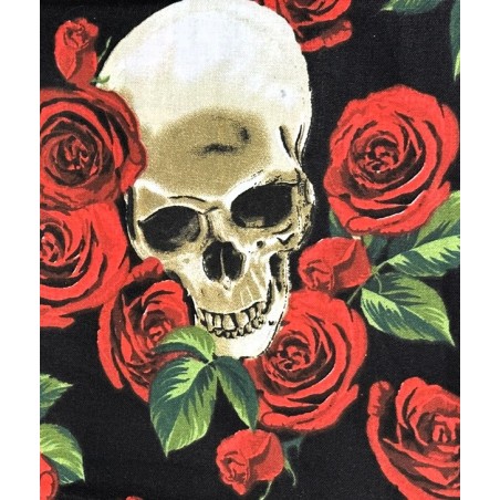 Tête de Mort Crane avec fleurs TIS-2514