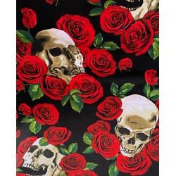 Tête de Mort Crane avec fleurs TIS-2514