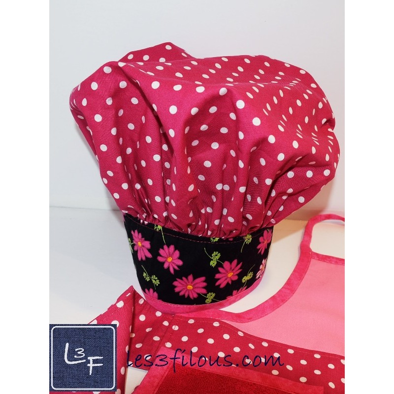 Toque Fleurs brodée à votre nom TOQ-011