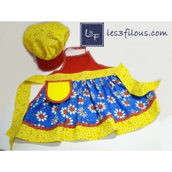 Toque Marguerites Fleurs brodée à votre nom TOQ-015