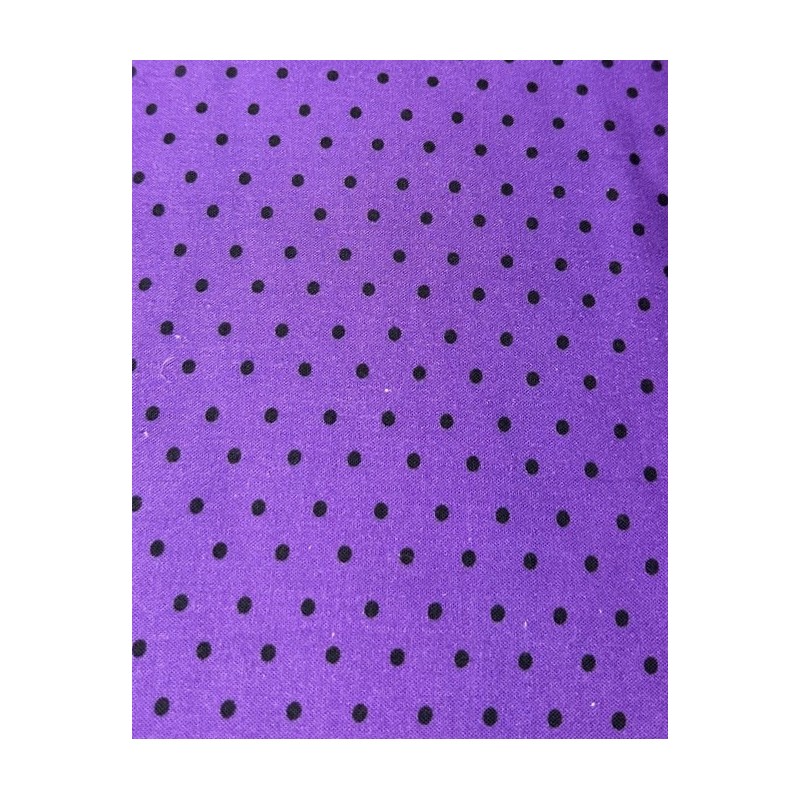 Picot Dot Noir sur Fond Mauve TIS-3111