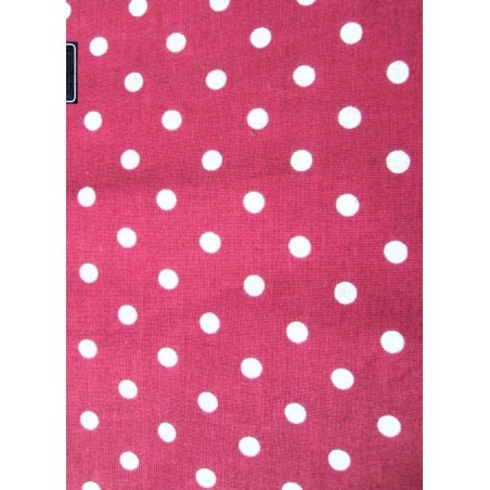Picot Dot Blanc sur Fond Fushia TIS-3112*