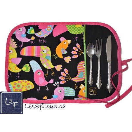 Toucan Napperon avec Pochette Personnalisé Prêt à Broder NAP-154P