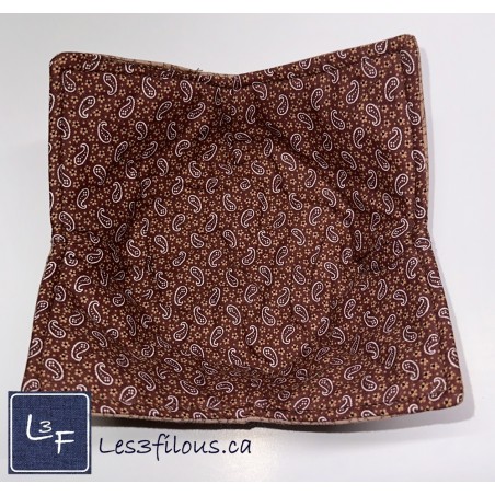 Paisley brun, Chauffe Plat pour micro-onde BOL-139P