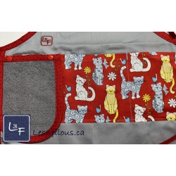 Chat Tablier Enfant avec essuie-mains Prêt à Broder TEN-145P