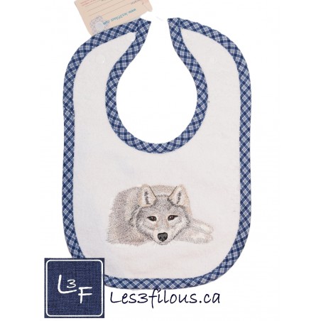 Loup Bavette Brodée et Personnalisée BAV-050