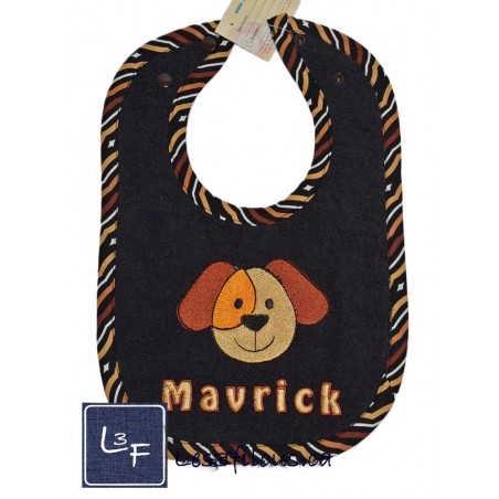 Chien Bavette  Bavette/Bavoir Brodé Personnalisé BAV-063