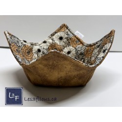 Fleurs Grises Et Brunes Chauffe Plat pour micro-onde, BOL-196P