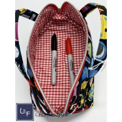 Ecole Autobus Pochette Mia Petit Sac tout usage ( Coffre à crayons, Trousse à maquillage, Voyage) POC-134