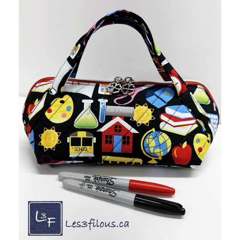 Ecole Autobus Pochette Mia Petit Sac tout usage ( Coffre à crayons, Trousse à maquillage, Voyage) POC-134