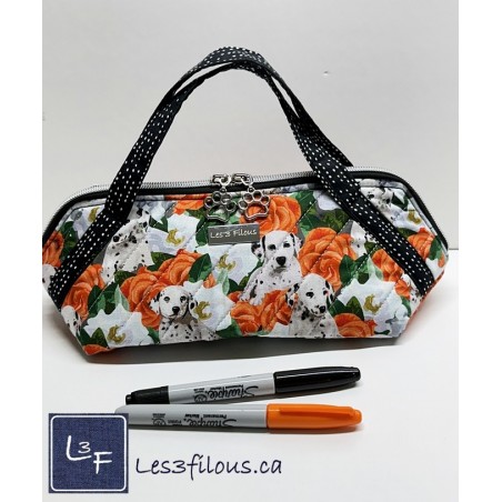 Dalmatien Chiens Pochette Mia Petit Sac tout usage ( Coffre à crayons, Trousse à maquillage, Voyage) POC-139