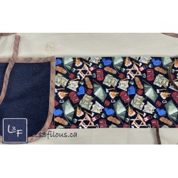 Camping Plein Air Nature Tablier Adulte avec Essuie-mains Prêt à Broder TEM-240P