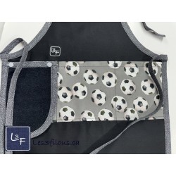 Ballons De Soccer Tablier Avec Essuie-mains Enfant Couleur Noir prêt à Broder TEN-217P