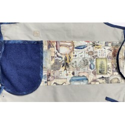 Mer Nautique Voilier Tablier Kaki avec Essuie-mains Adulte Prêt à Broder TEM-274P