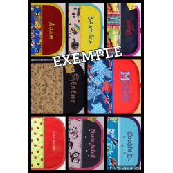 Chiens Napperon avec Pochette Prêt à Broder Personnalisé NAP-339P