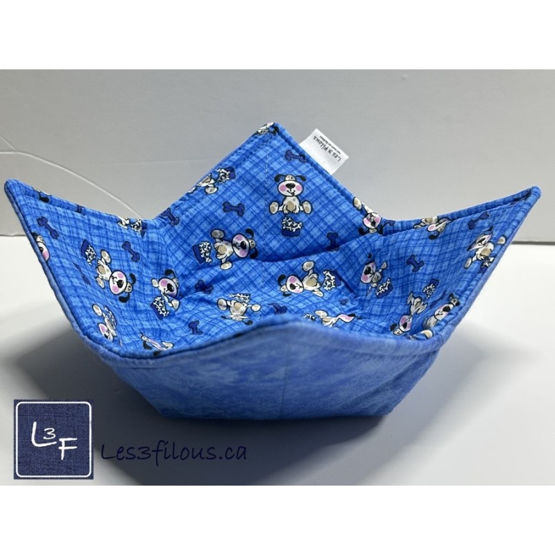 Petits Chiens Bleus, Chauffe Plat pour micro-onde BOL-209P