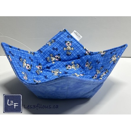 Petits Chiens Bleus, Chauffe Plat pour micro-onde BOL-209P