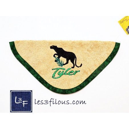 Panthère Débarbouillette Brodée et Personnalisée DEB-005