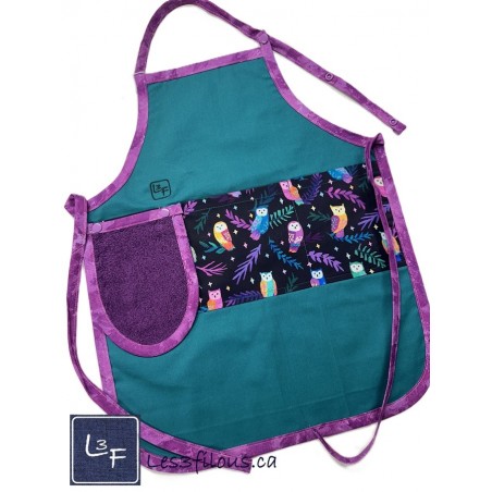 Hiboux Chouettes Tablier Enfant Prêt à Broder TEN-251P