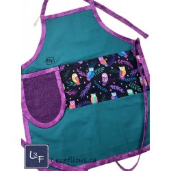 Hiboux Chouettes Tablier Enfant Prêt à Broder TEN-251P