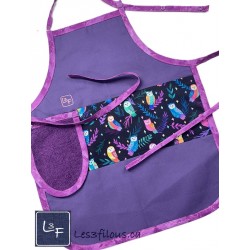 Hiboux Chouettes Tablier Enfant Prêt à Broder TEN-265P