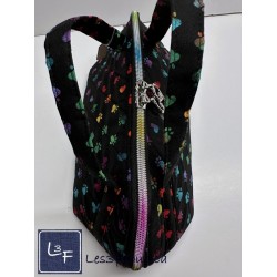 Pattes de Chiens Chats et Coeurs Pochette Mia Petit Sac tout usage ( Coffre à crayons, Trousse à maquillage,Voyage) POC-149