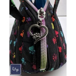 Pattes de Chiens Chats et Coeurs Pochette Mia Petit Sac tout usage ( Coffre à crayons, Trousse à maquillage,Voyage) POC-149